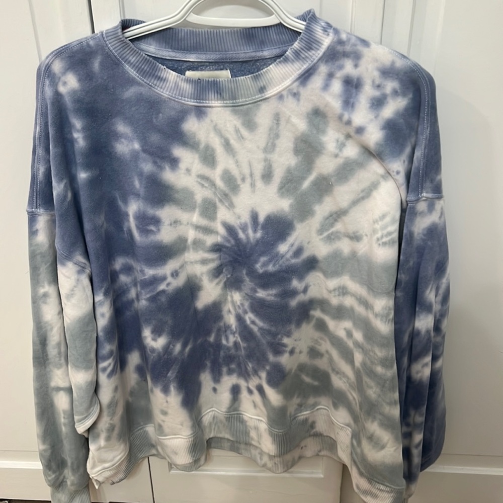 american eagle blue tie dye sweatshirt